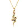 18K Gold Plated Round Snake Element Personalised Pendant