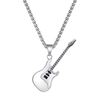 Personalized Hip Hop Rock Band Guitar Couple Necklace