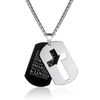 Stainless Steel Skeleton Cross Layered Men's Military Necklace