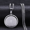 Round Prayer Cross Faith Pendant