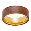 Solid Wood Men's Tungsten Ring