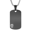 Stainless Steel Dog Tag Skull Pendant