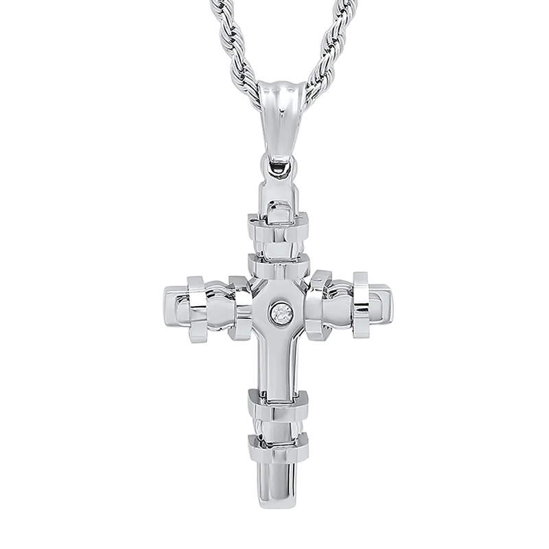 Trendy Hip Hop Cross Pendant