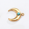 French Marron Court Oval with Natural Stone Pendant