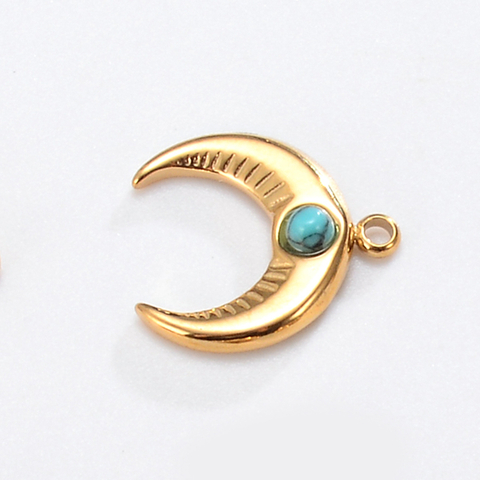 French Marron Court Oval with Natural Stone Pendant