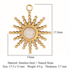 Sun Natural Stone Gold-Plated Pendant