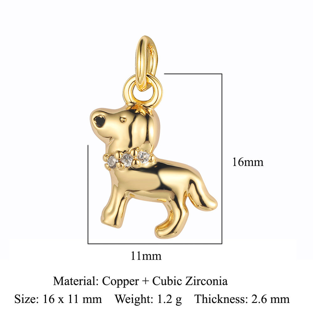 Cat And Dog Diamond Animal Pendant