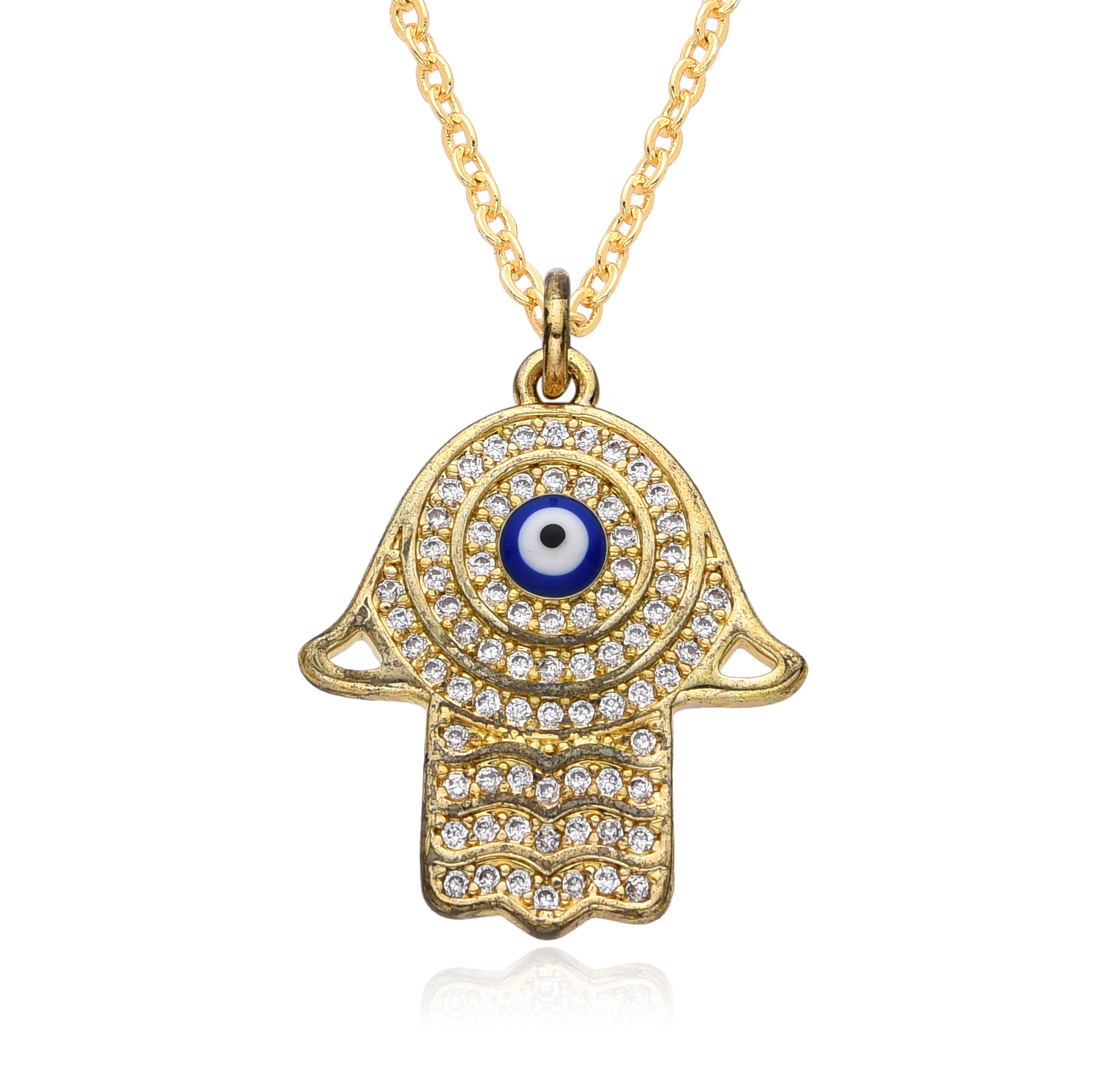 Devil's Eye Hand of Fatima Pendant