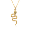 18K Gold Plated Round Snake Element Personalised Pendant