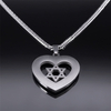 Hexagram Colorful Heart Pendant