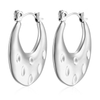 Stainless Steel Oval Simple Fashion Premium Earrings