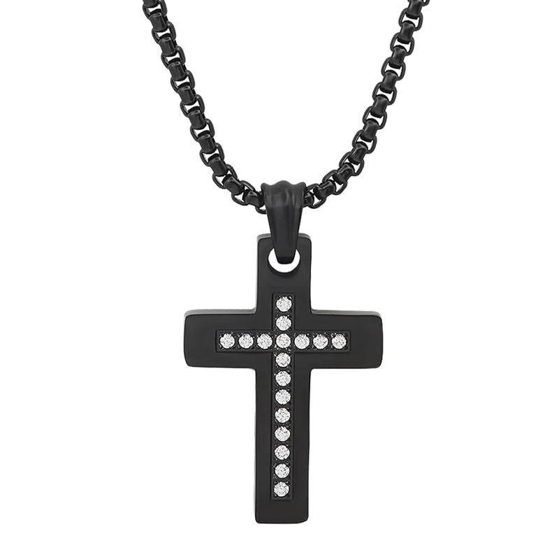 Black Diamond Cross Pendant