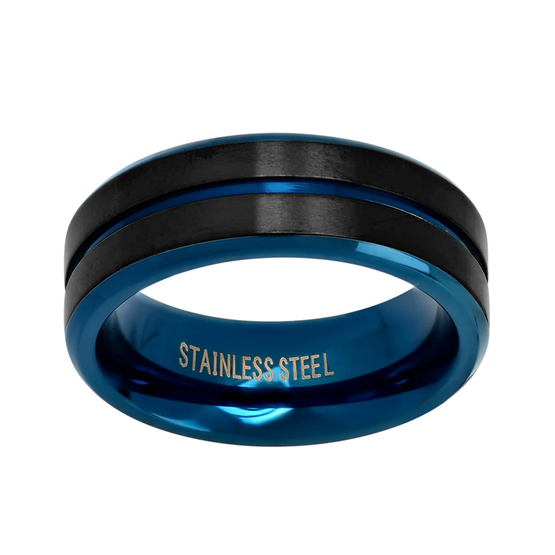 Blue Electroplated Men's Ring