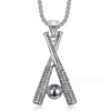 Stainless Steel Baseball Pendant