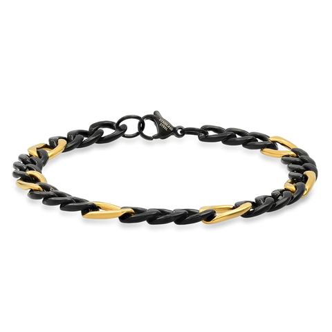 Two-tone Plated Stainless Steel Bracelet