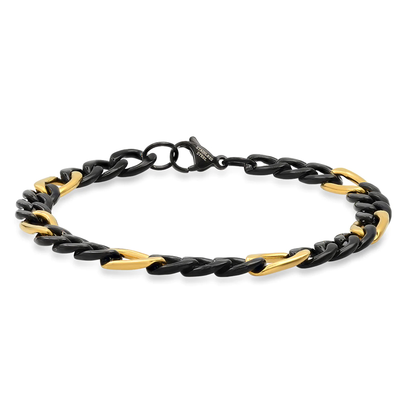 Two-tone Plated Stainless Steel Bracelet