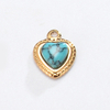French Marron Court Oval with Natural Stone Pendant