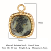 Sun Natural Stone Gold-Plated Pendant