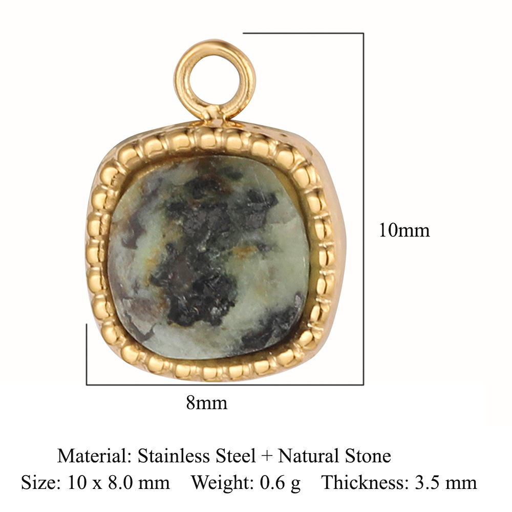 Sun Natural Stone Gold-Plated Pendant