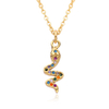 18K Gold Plated Round Snake Element Personalised Pendant