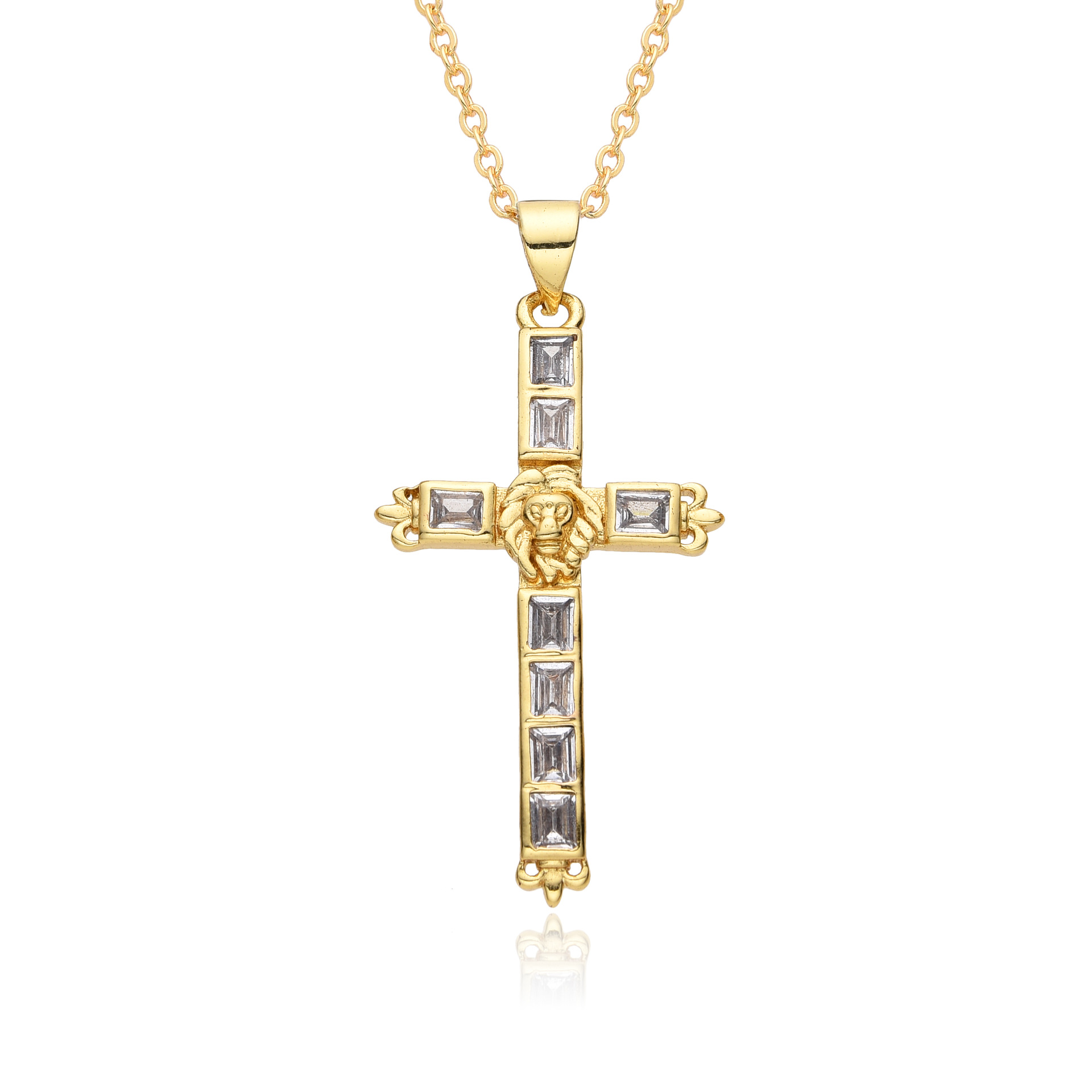 Hip Hop Diamond Cross Religious Pendant