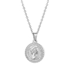 Coin Stereo Portrait Queen Elizabeth Collarbone Necklace