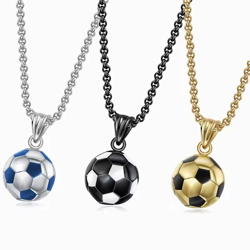 Personalized Hipster Soccer Necklace