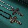 Personalized Two-tone Cross Necklace