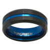 Double Colour Tungsten Steel 8mm Wide Lassa Ring