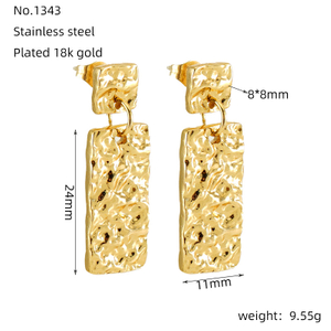 Personalized Trend Stainless Steel Geometric Link Earrings for Women