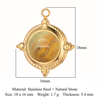 French Vintage Natural Stone Gold Plated Pendant