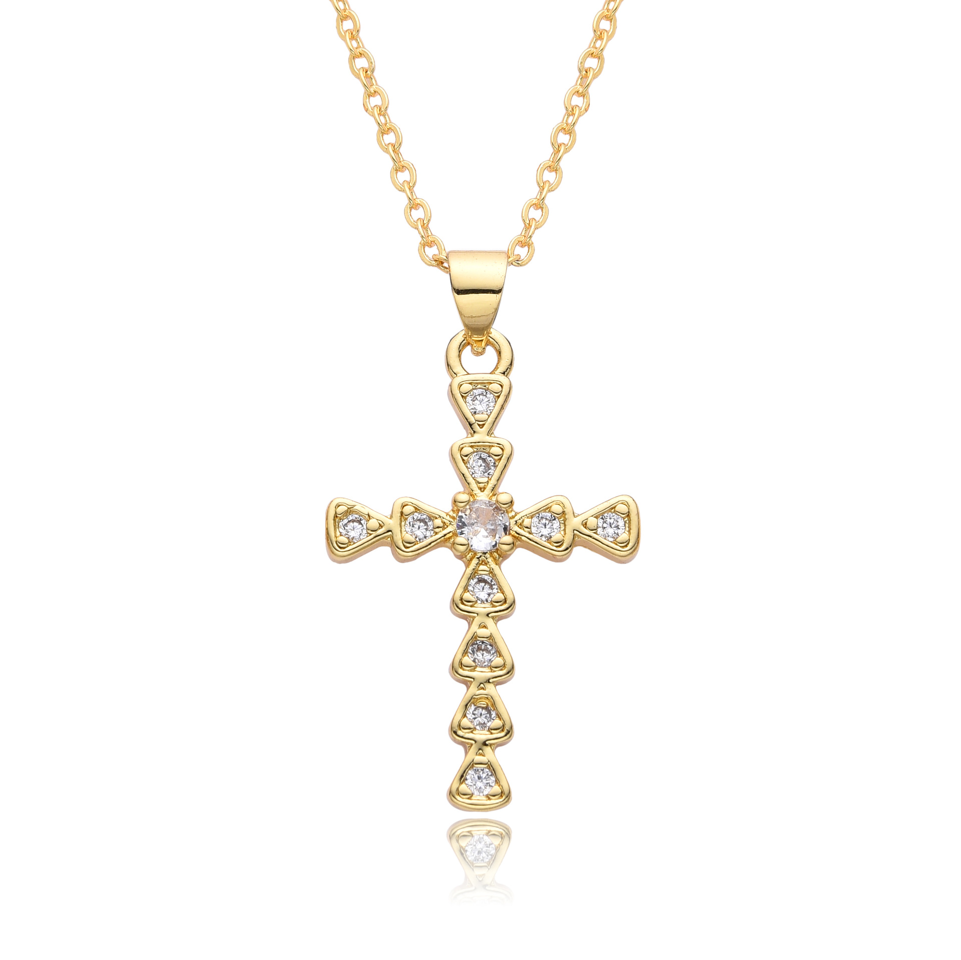 Diamond Cross Simple Pendant