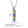 Rainbow Rectangle Pendant 