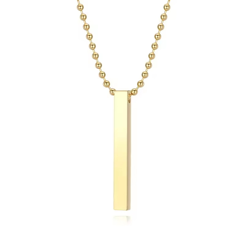 Titanium Steel Rectangular Pendant