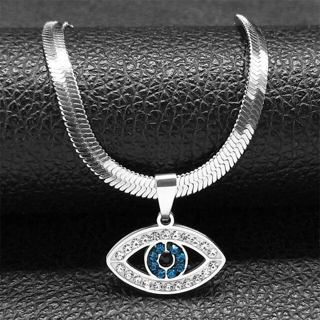 Evil Islamic Blue Eye Gemstone Pendant