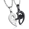 Love Key Couple Lock Pendant