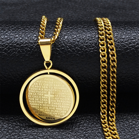 Round Prayer Cross Faith Pendant