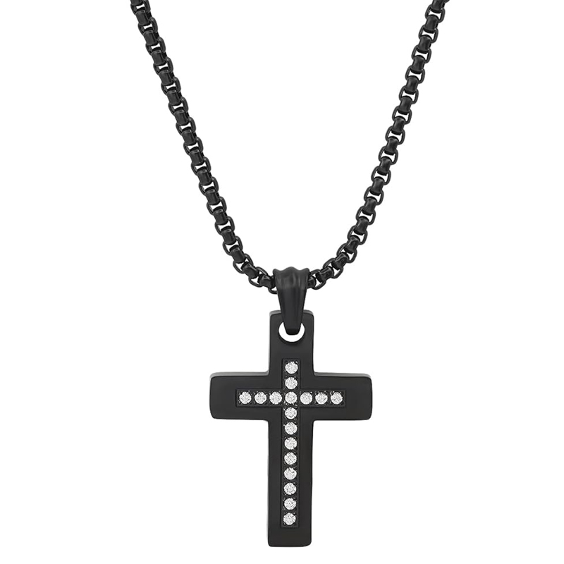 Black Diamond Cross Pendant