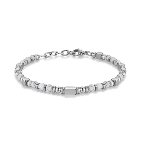 4mm Stretchable Stainless Steel Bead Bracelet
