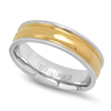 Stainless Steel Ring with Two Colour Plating