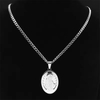 Oval Virgin Mary Prayer Hip Hop Pendant