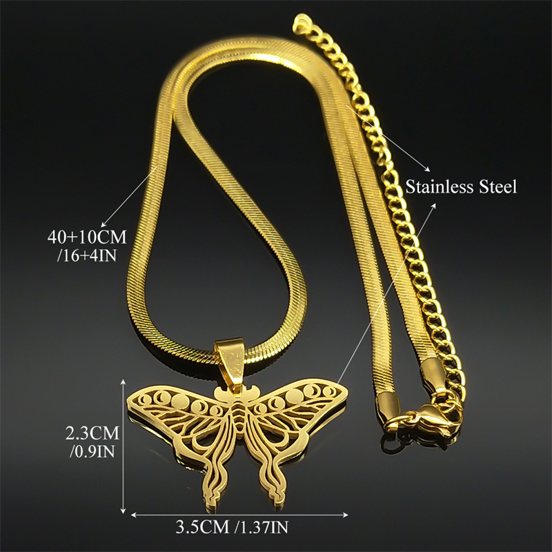 Crescent Butterfly Premium Pendant