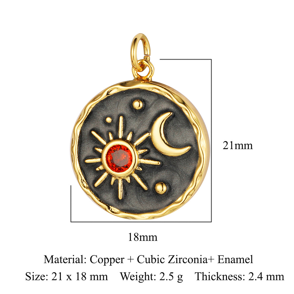 Sun Moon Lightning Diamond Customized Pendant