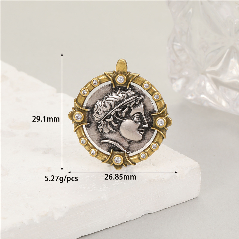 Round Roman God of War Coin Pendant