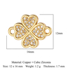 Simple four-leaf clover pendant with diamonds