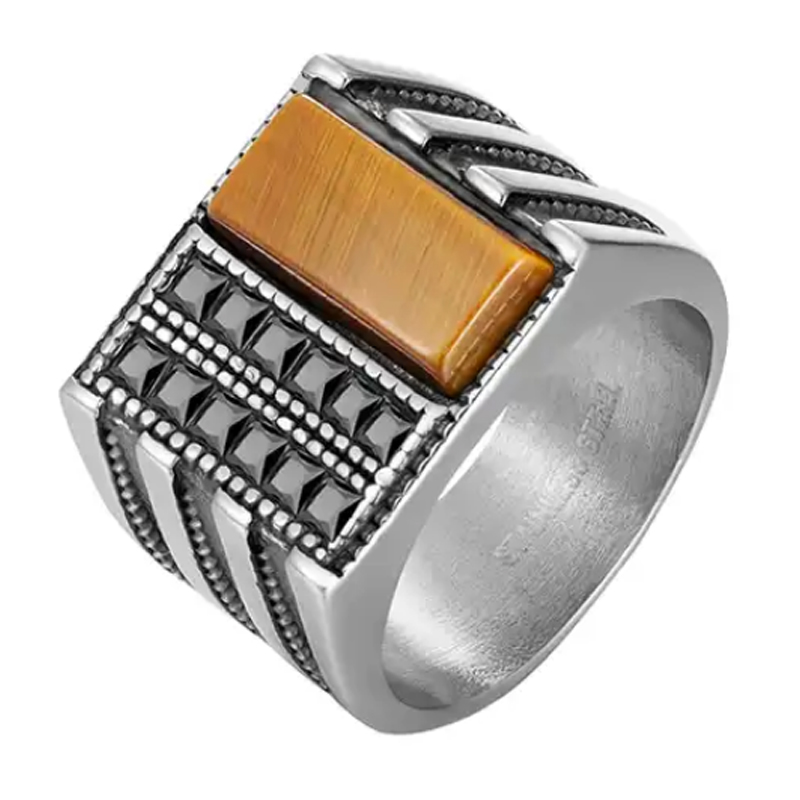  Hip hop wholesale fashion stainless steel mens ring