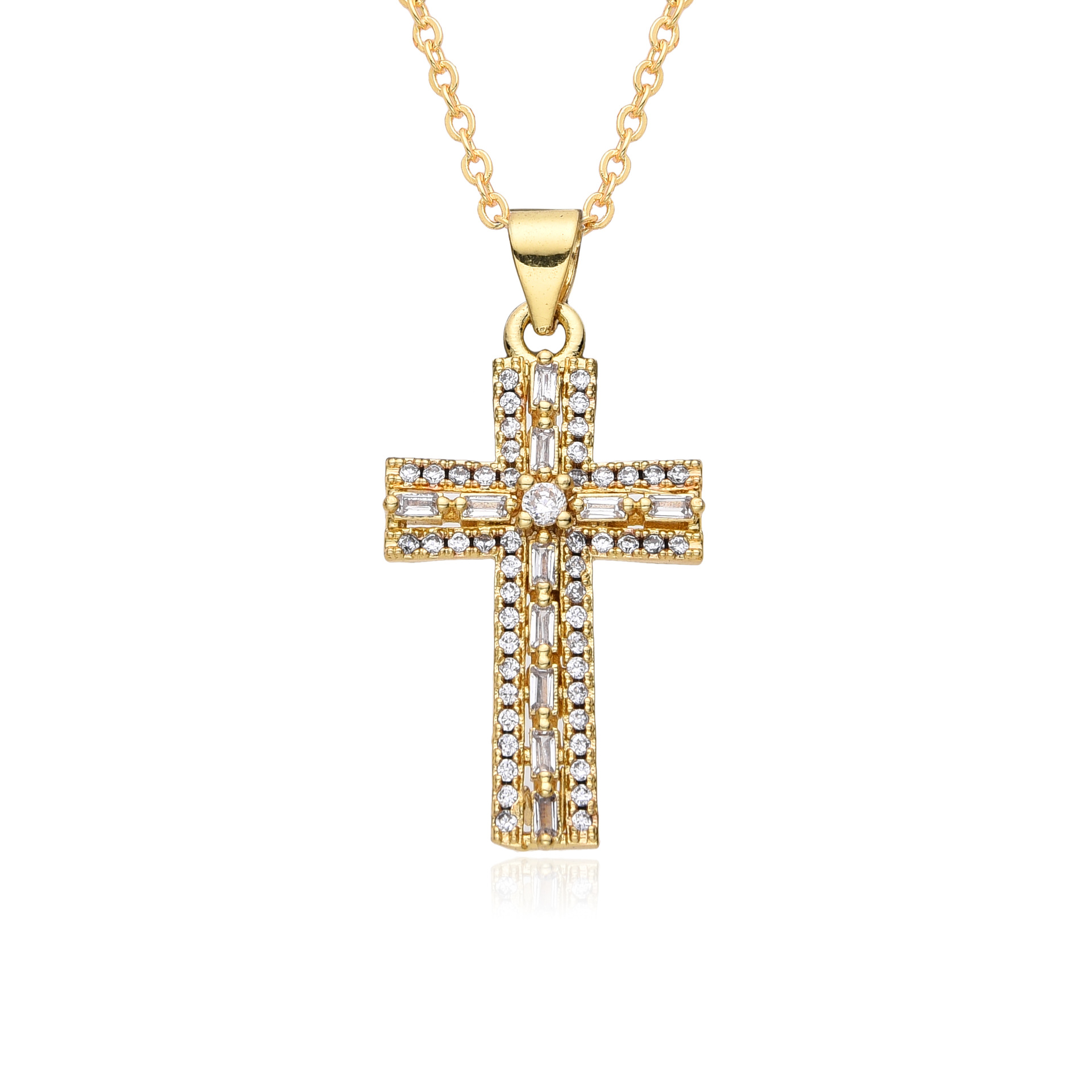 Hip Hop Diamond Cross Religious Pendant