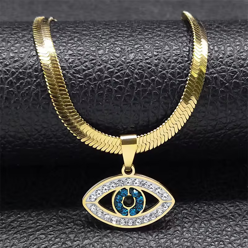 Evil Islamic Blue Eye Gemstone Pendant