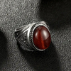 Red Tiger Eye Stainless Steel Ring