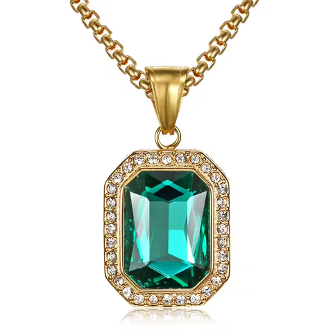 Hip Hop Mini Diamond and Gemstone Gangsta Man Pendant